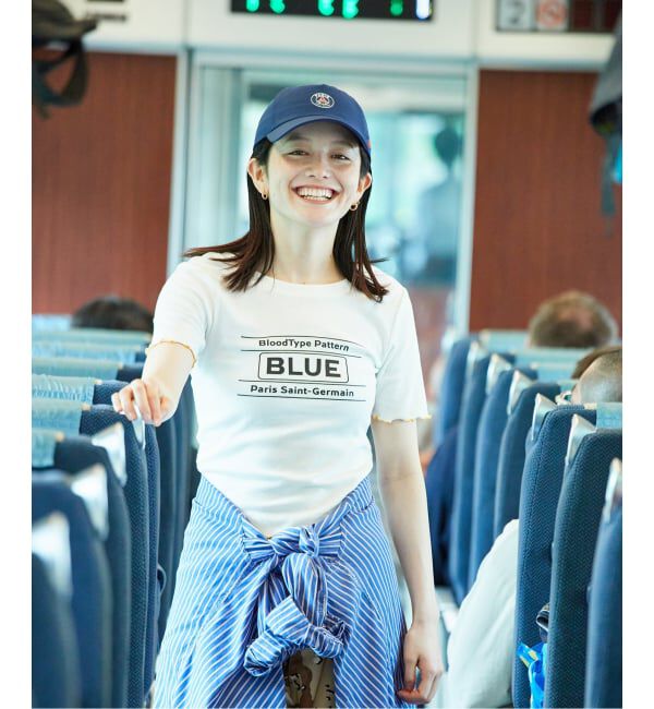 Paris Saint-Germain「【EVA*PSG】 JP  PATTERND BLUE TEE」|Tシャツ・カットソー|