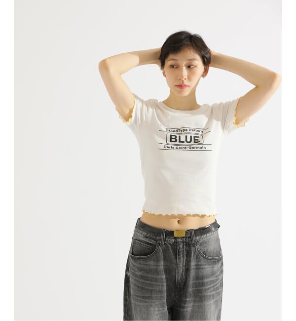 Paris Saint-Germain「【EVA*PSG】 JP  PATTERND BLUE TEE」|Tシャツ・カットソー|