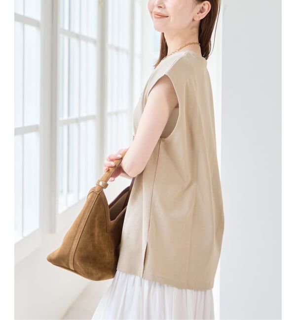 U by SPICK&SPAN「サイドスリットノースリーブ」|Tシャツ・カットソー|