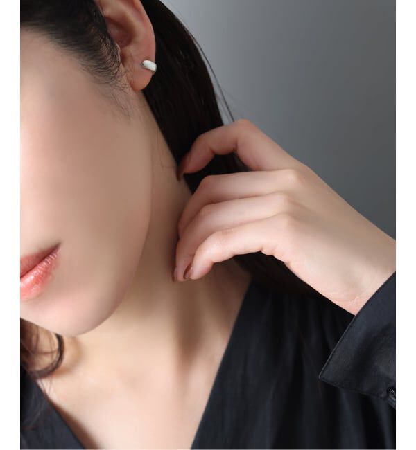 Lilas by Spick&Span「《WEB限定》バイカラー2WAYフープピアス K10（両耳）」|ピアス|