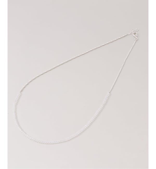 Spick and Span「《予約》【SAMH by LILAS】クリスタルビーズロングネックレス SV」|ネックレス|