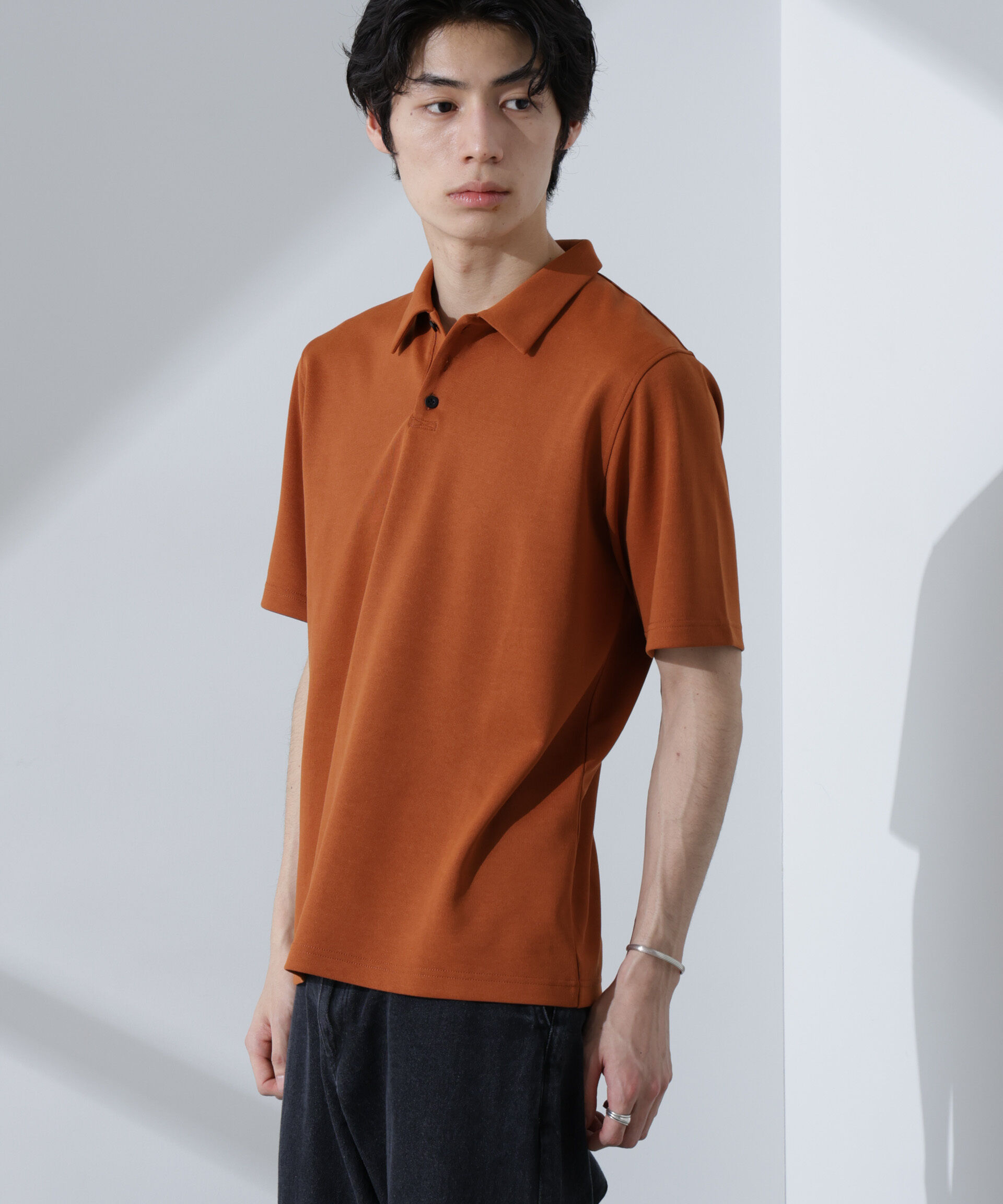 nano･universe「T/C天竺ポロシャツ 半袖」|Tシャツ・カットソー|