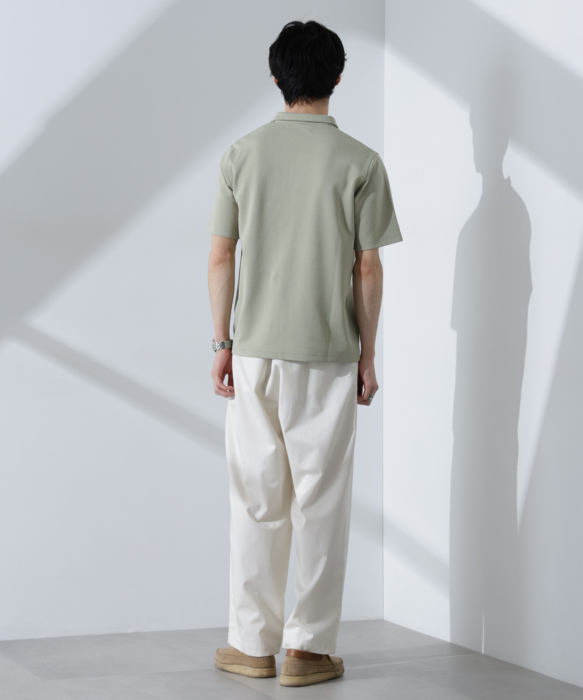 nano･universe「T/C天竺ポロシャツ 半袖」|Tシャツ・カットソー|
