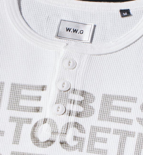  「メッセージワッフルヘンリーS/S TEE」|Tシャツ・カットソー|
