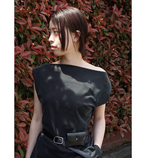  「【Her Edit】【セットアップ対応】キュプラジャージートップス」|キャミソール|ブラック