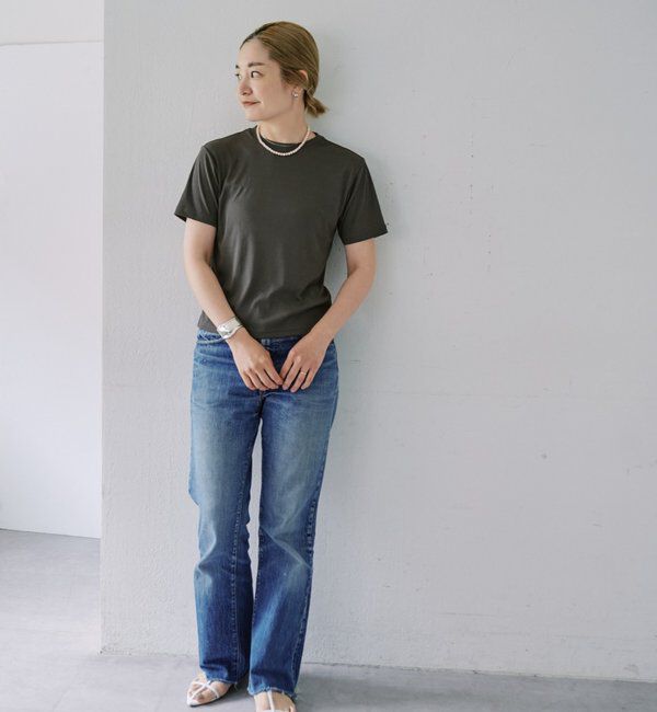  「【LUALY】【接触冷感/吸水速乾】シアープレーンチビTee」|Tシャツ・カットソー|