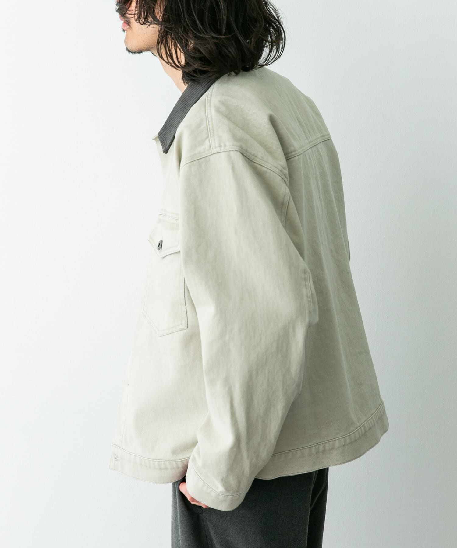 Sonny Label 「ウォッシュドツイル襟切替ジャケット」|ブルゾン・スタジャン|