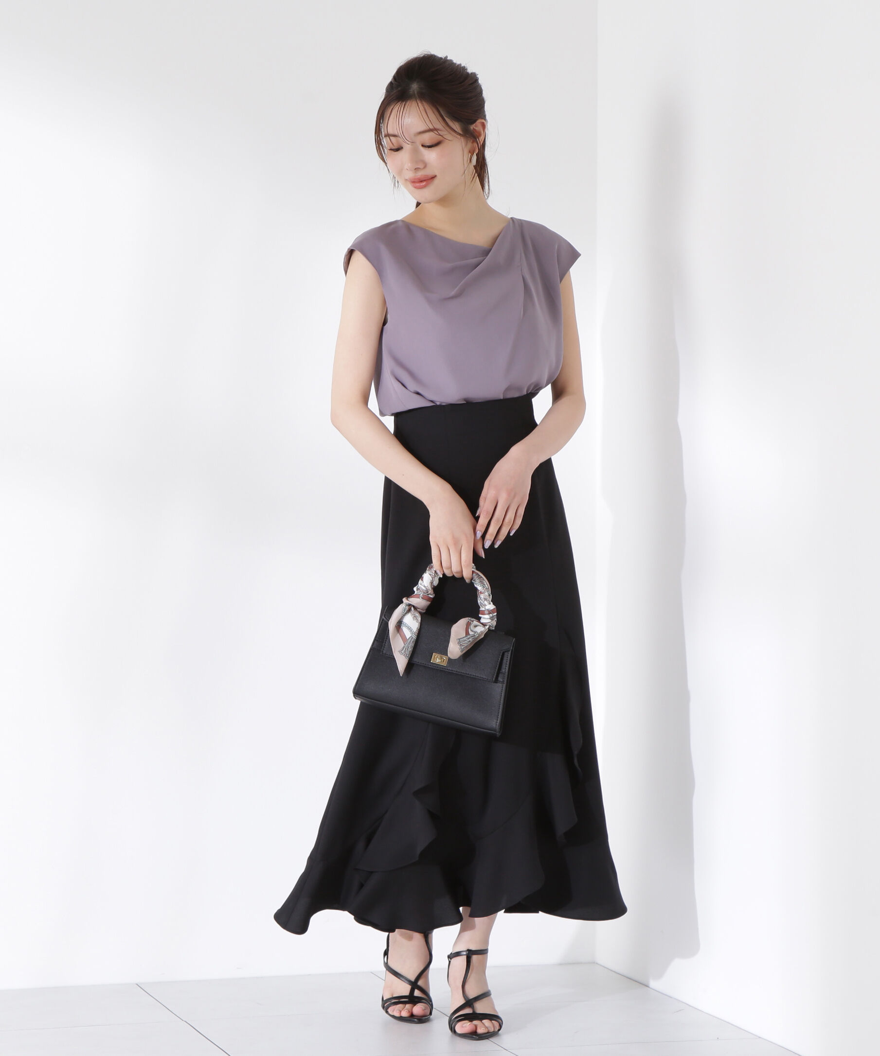 PROPORTION BODY DRESSING「ニュアンスネックフレンチスリーブブラウス」|シャツ・ブラウス|