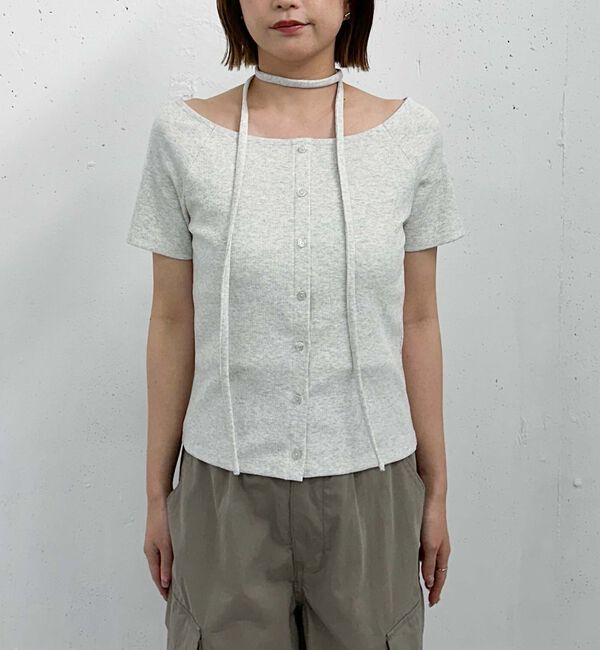 archives「ＦボタンオフショルリブＴＯＰＳ」|Tシャツ・カットソー|