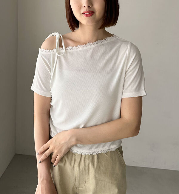archives「レーストリミングワンショルカットＴＯＰＳ」|Tシャツ・カットソー|