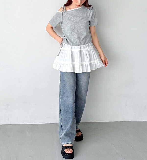 archives「レーストリミングワンショルカットＴＯＰＳ」|Tシャツ・カットソー|