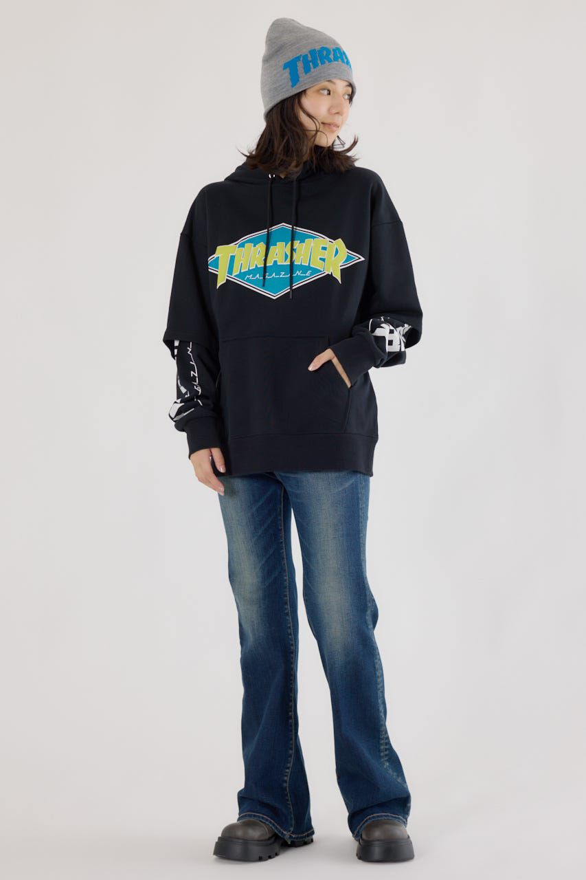 RODEO CROWNS「(THRASHER) レイヤードスウェットパーカー」|パーカー|