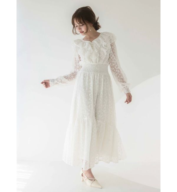 dazzlin「バックリボンレースフリルワンピース」|ワンピース|