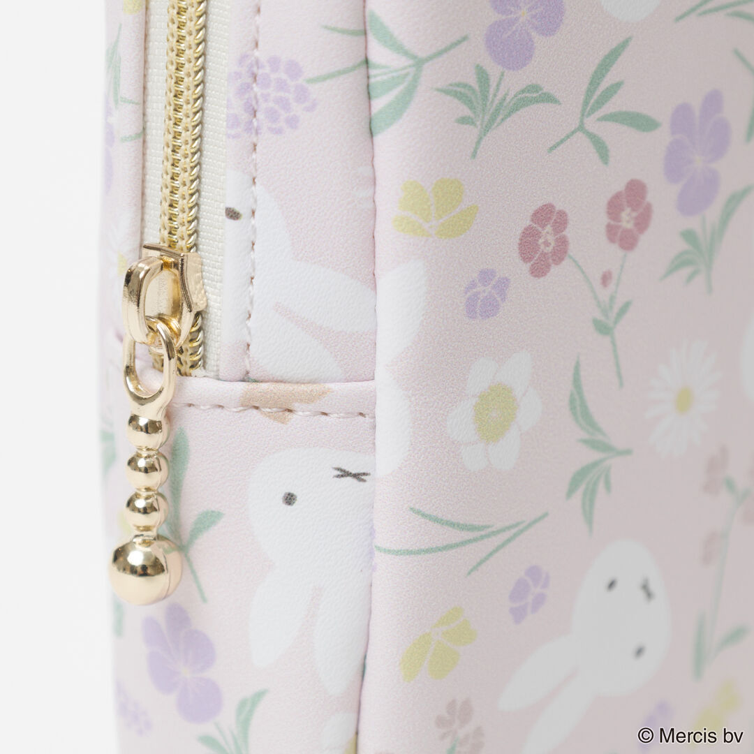  「MIFFY Floral pattern 縦型スクエアポーチ」|ポーチ|