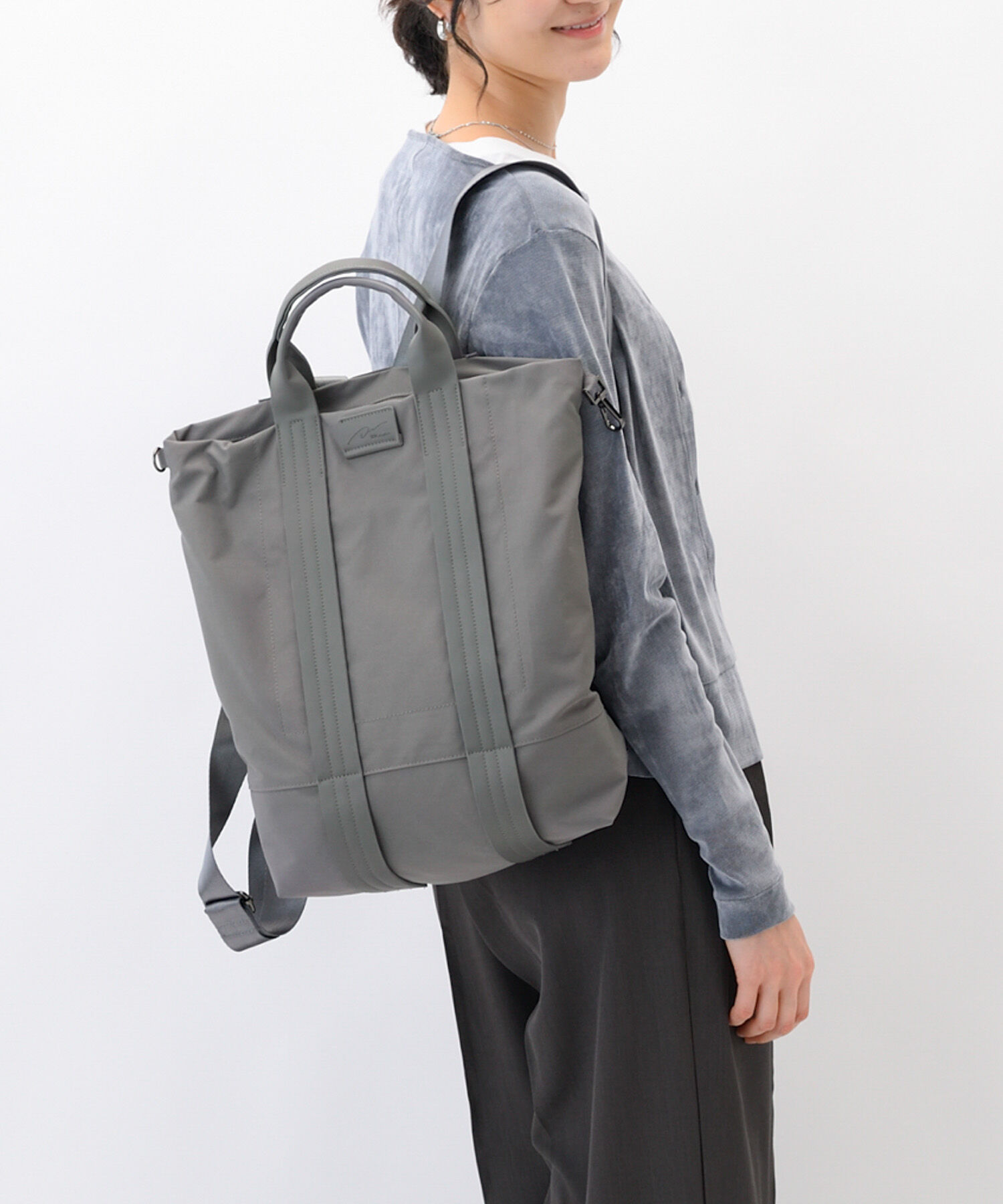 W&.Day/Night「W&.Day/Night ダブルアンドデイナイト レポ 2WAYトートリュックA4サイズ 19171」|トートバッグ|グレー