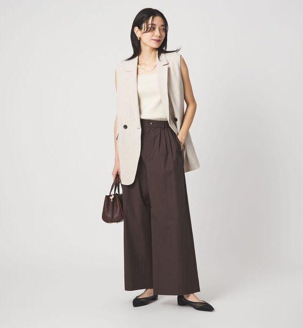 UNITED ARROWS green label relaxing「［size SHORTあり］グロッシー ワイド パンツ」|その他|