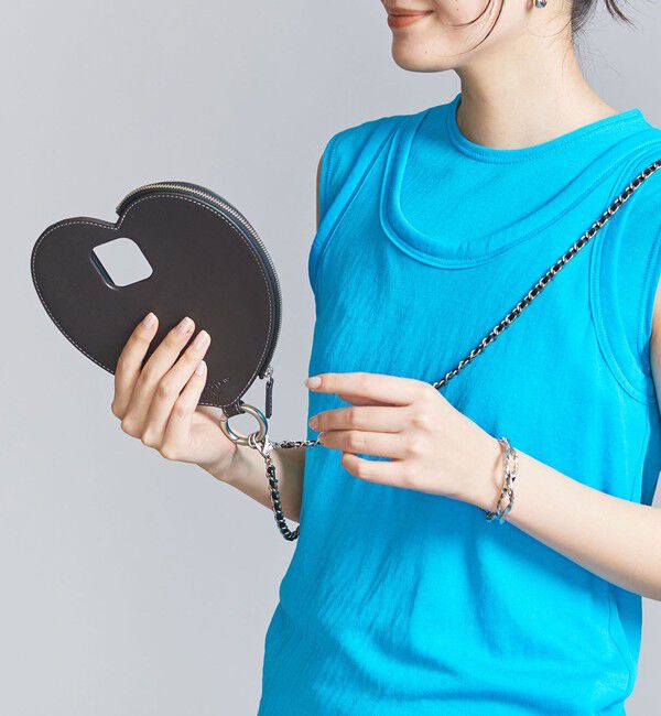BEAUTY&YOUTH UNITED ARROWS「＜ajew＞dress HEART チェーン ストラップ iPhone14Proケース」|モバイルケース|BLACK