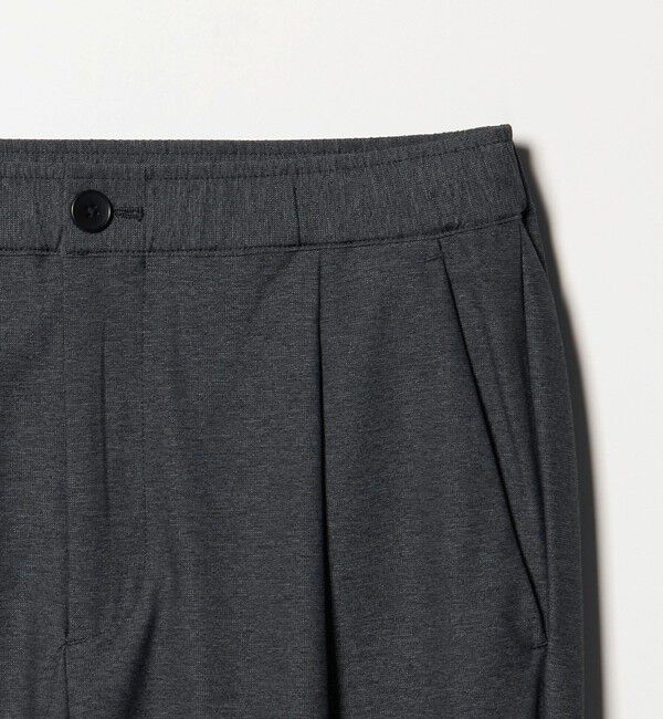 BEAUTY&YOUTH UNITED ARROWS「スラブ １プリーツ イージー テーパード パンツ NO.5 ストレッチ 撥水 UVカット 」|チノ|