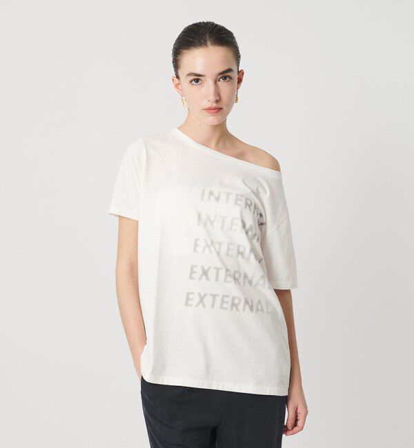 ATTISESSION「＜ATTISESSION＞ビック オフショルダー Tシャツ」|Tシャツ・カットソー|