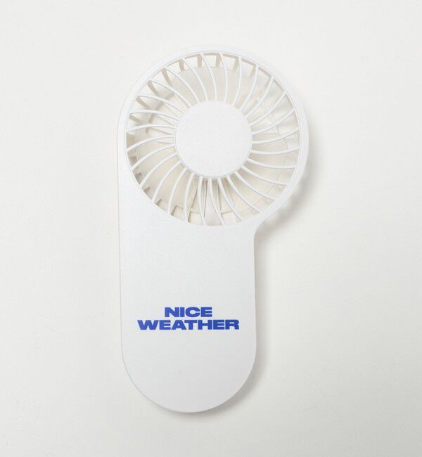 NICE WEATHER「＜NICE WEATHER＞ロゴ ハンディファン」|その他|WHITE