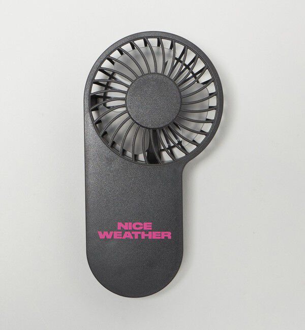 NICE WEATHER「＜NICE WEATHER＞ロゴ ハンディファン」|その他|BLACK