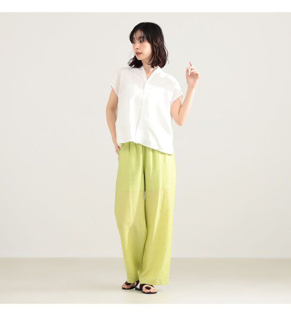Demi-Luxe BEAMS 「TICCA / リネン フレンチスリーブ シャツ」|シャツ・ブラウス|
