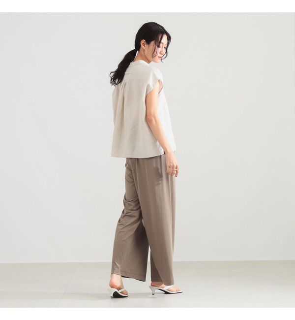 Demi-Luxe BEAMS 「TICCA / リネン フレンチスリーブ シャツ」|シャツ・ブラウス|