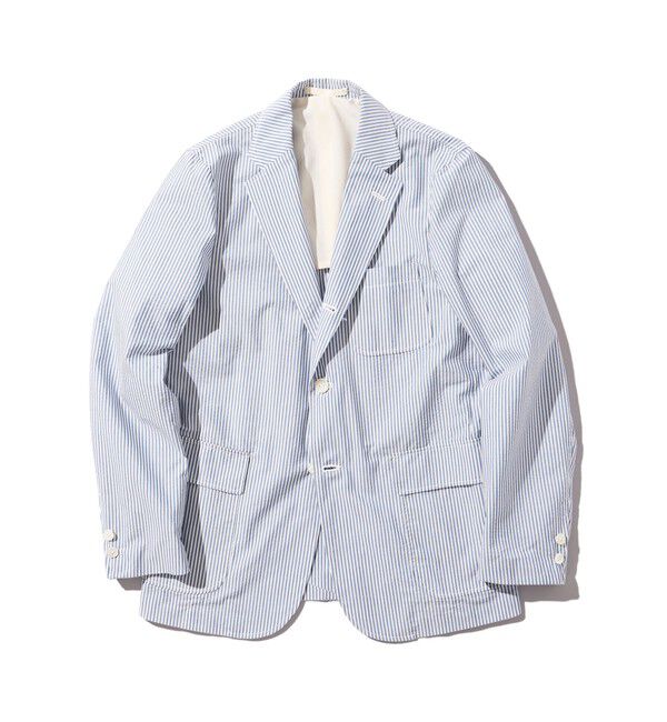 BEAMS PLUS「3B Jacket Seersucker」|テーラードジャケット|BLUE