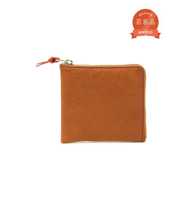 BEAMS PLUS「B+W-Zip_Wallet」|財布|BROWN/RED