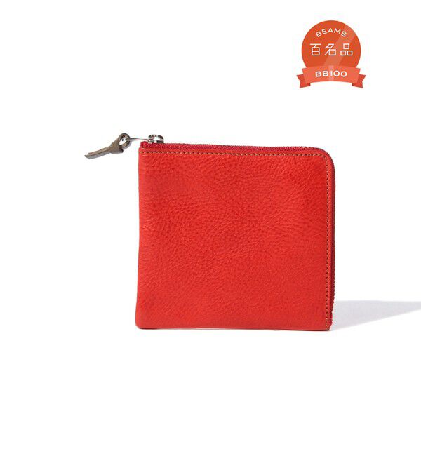 BEAMS PLUS「B+W-Zip_Wallet」|財布|RED/GREY