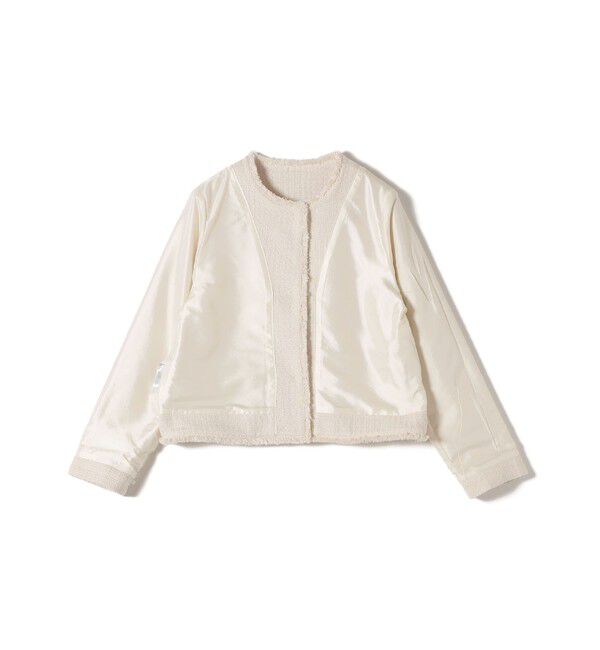 SHIPS for women「〈セレモニー対応可〉スラブ ツイード ノーカラー ジャケット（セットアップ対応）」|ノーカラージャケット|