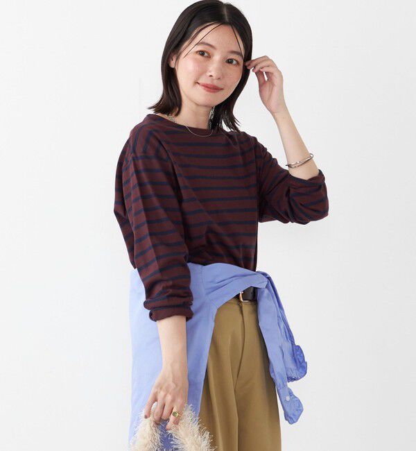 SHIPS Colors 「《一部追加予約》SHIPS Colors:コットン レイヤード TEE 3（ロンT）◆」|Tシャツ・カットソー|
