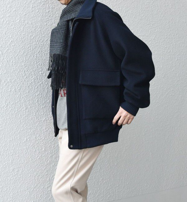 SHIPS any「SHIPS any: PURE WOOL MELTON ダービー ブルゾン◇」|ブルゾン・スタジャン|