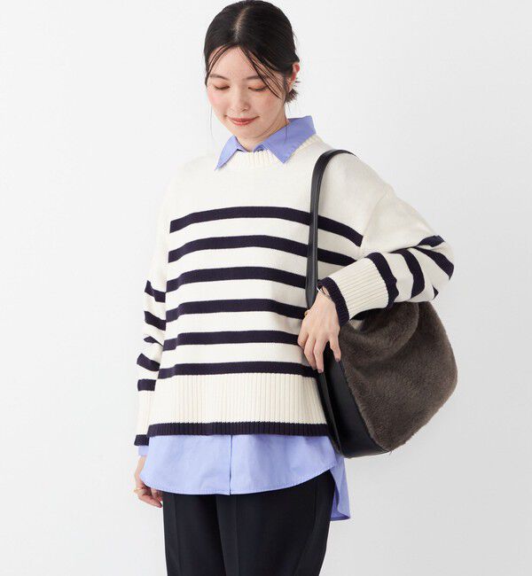 SHIPS Colors 「SHIPS Colors:〈手洗い可能〉フラッフィー クルーネック ニット◇」|ニット・セーター|