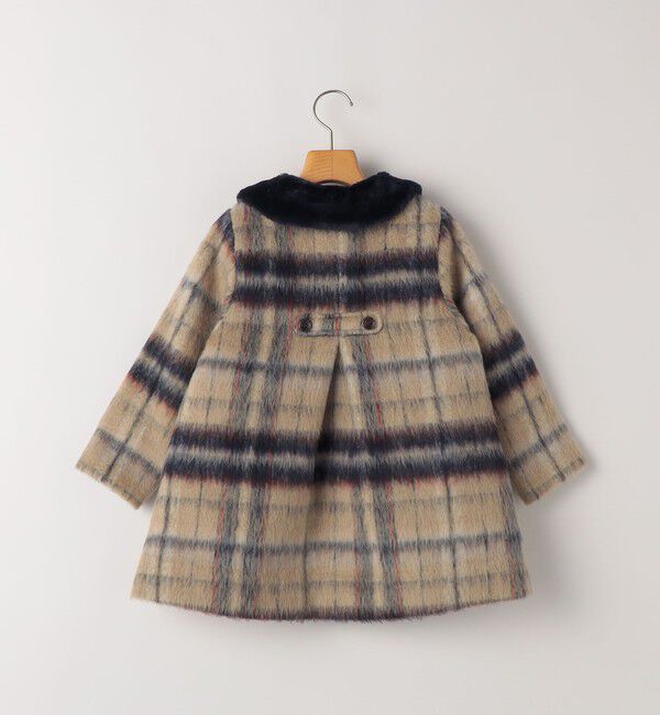 SHIPS KIDS「SHIPS KIDS:100～130cm/シャギー チェック コート」|ダッフルコート|