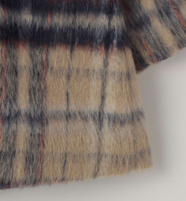 SHIPS KIDS「SHIPS KIDS:100～130cm/シャギー チェック コート」|ダッフルコート|