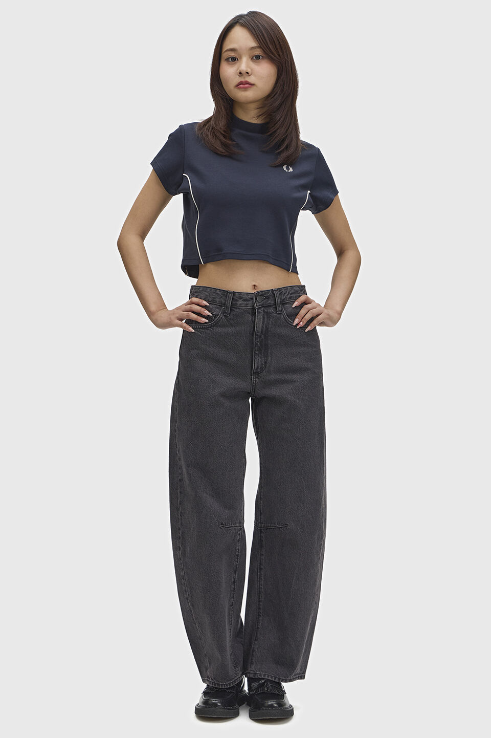FRED PERRY 「Piped Seams Mock Neck T-Shirt／パイピングシームモックネックTシャツ」|Tシャツ・カットソー|