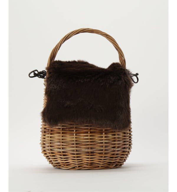 SLOBE IENA「BAGMATI/バグマティ SLOBE別注 ファーカゴバッグ」|かごバッグ|