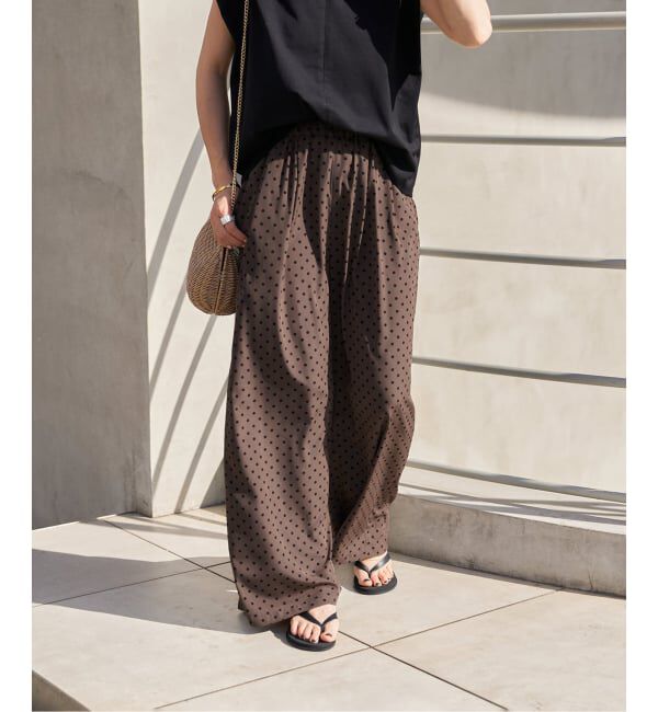 VERMEIL par iena「《手洗い可》ドットワイドパンツ」|その他|