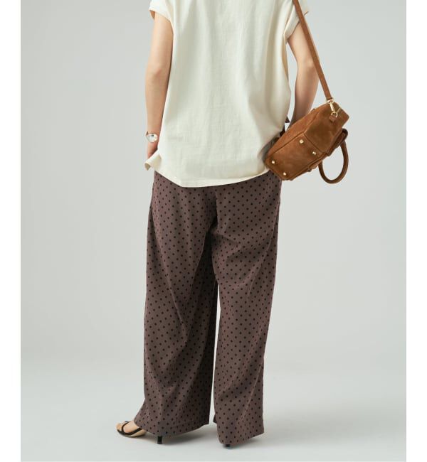 VERMEIL par iena「《手洗い可》ドットワイドパンツ」|その他|