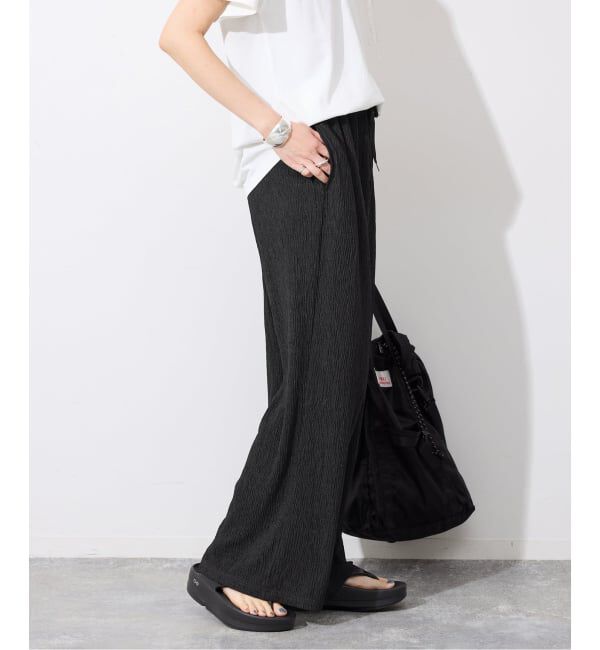 SLOBE IENA「《ブラックのみWEB限定》楊柳カットソーパンツ」|その他|