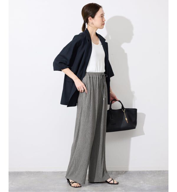 SLOBE IENA「《ブラックのみWEB限定》楊柳カットソーパンツ」|その他|