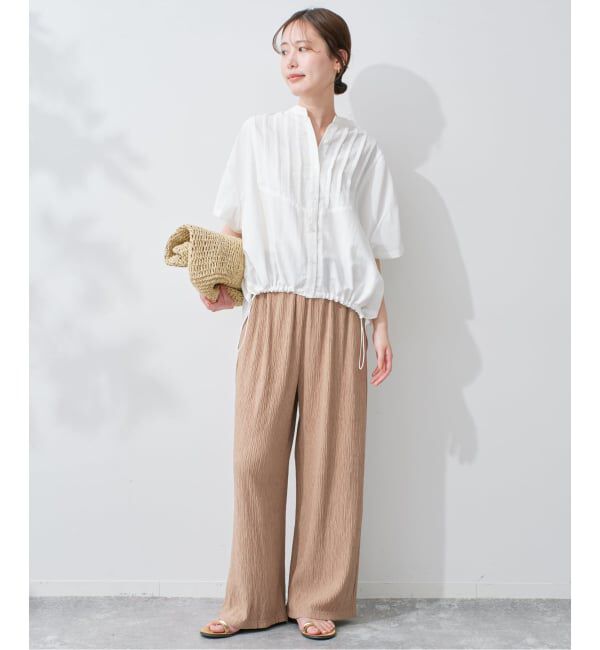 SLOBE IENA「《ブラックのみWEB限定》楊柳カットソーパンツ」|その他|