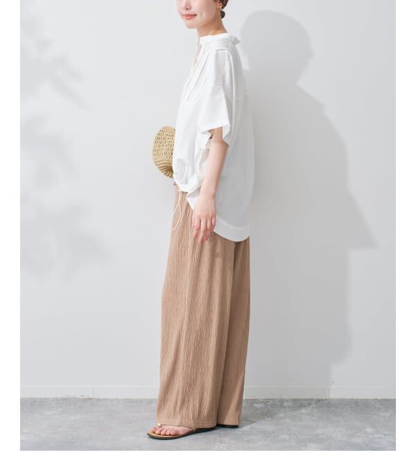 SLOBE IENA「《ブラックのみWEB限定》楊柳カットソーパンツ」|その他|