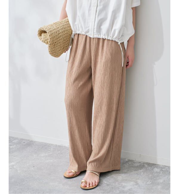SLOBE IENA「《ブラックのみWEB限定》楊柳カットソーパンツ」|その他|