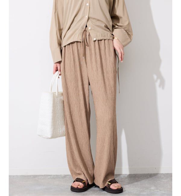SLOBE IENA「《ブラックのみWEB限定》楊柳カットソーパンツ」|その他|
