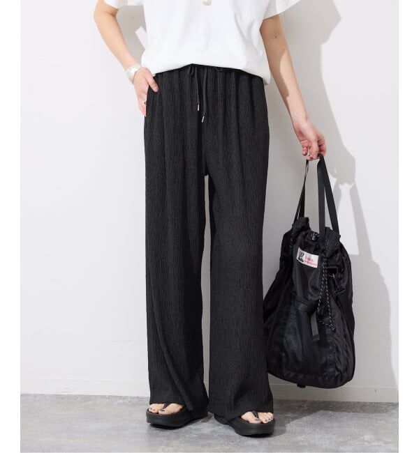 SLOBE IENA「《ブラックのみWEB限定》楊柳カットソーパンツ」|その他|