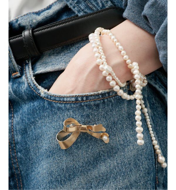 VERMEIL par iena「《予約》Junco Paris ジュンコパリ メタルリボンブローチ BBH26P-09」|ブローチ・コサージュ|