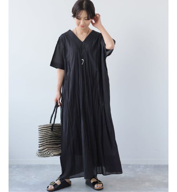JOURNAL STANDARD relume「《追加 / 新色》コットンボイルクリンクルタックカフタンワンピース」|ワンピース|