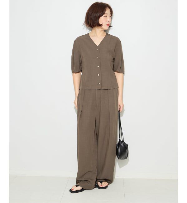 journal standard L'essage「VISリネンタックワイドパンツ」|その他|